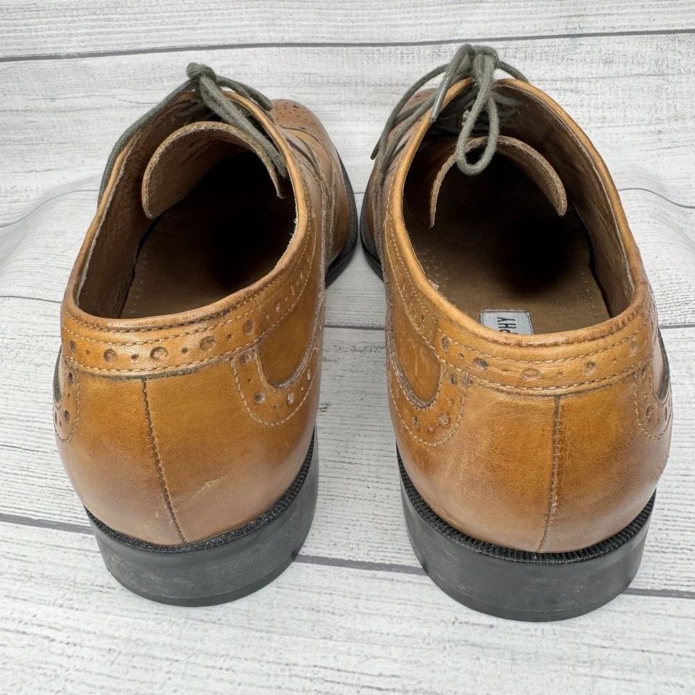Johnston & Murphy Tyndall Flex System Wing‎ Tip Oxford Brown Mens 10.5M 20-3152